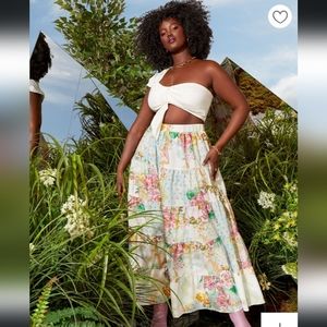 Eloquii tiered maxi skirt size 14